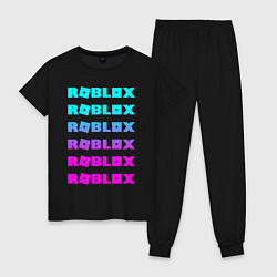 Пижама хлопковая женская ROBLOX, цвет: черный