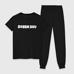Пижама хлопковая женская GreenDay, цвет: черный