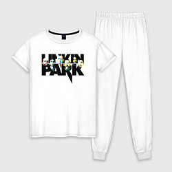 Пижама хлопковая женская LINKIN PARK, цвет: белый