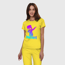 Пижама хлопковая женская FORTNITE X MARSHMELLO, цвет: желтый — фото 2