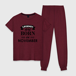 Женская пижама Legends are born in November