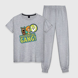 Пижама хлопковая женская Mystery Inc Gang !, цвет: меланж