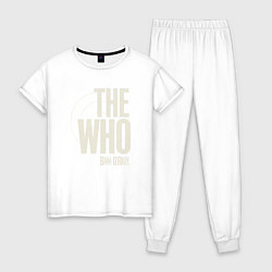 Пижама хлопковая женская The Who, цвет: белый
