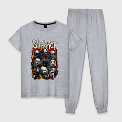 Пижама хлопковая женская Slipknot, цвет: меланж