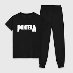 Пижама хлопковая женская Pantera, цвет: черный