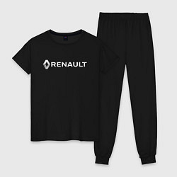 Пижама хлопковая женская RENAULT, цвет: черный
