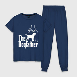 Пижама хлопковая женская The Dogfather - пародия, цвет: тёмно-синий