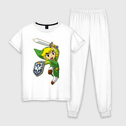 Пижама хлопковая женская The Legend of Zelda, цвет: белый