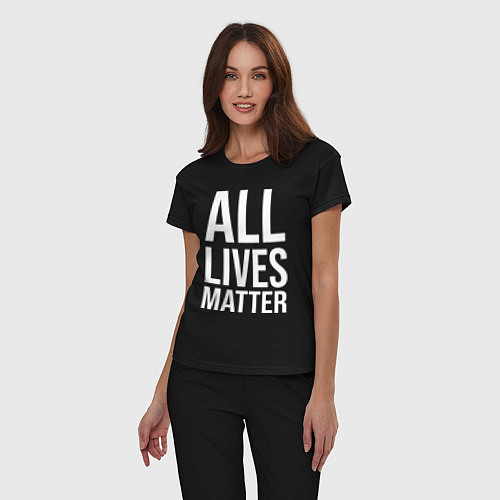 Женская пижама ALL LIVES MATTER / Черный – фото 3