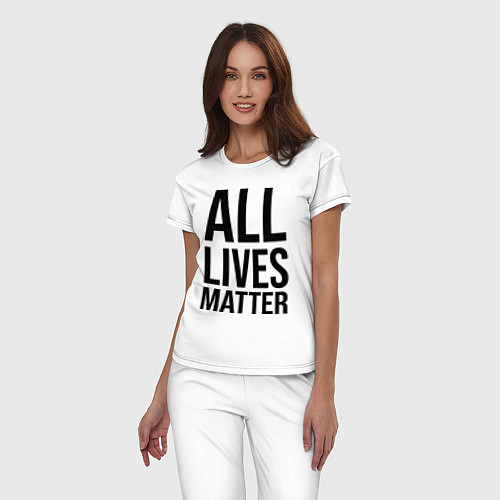 Женская пижама ALL LIVES MATTER / Белый – фото 3