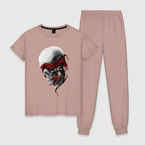 Женская пижама Череп Skull / Пыльно-розовый – фото 1