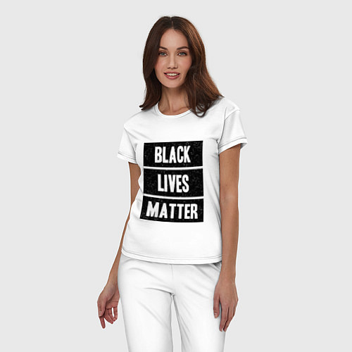 Женская пижама Black lives matter Z / Белый – фото 3