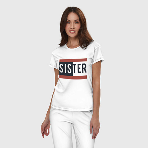 Женская пижама Sister / Белый – фото 3