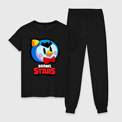 Пижама хлопковая женская Mister P Brawl Stars, цвет: черный
