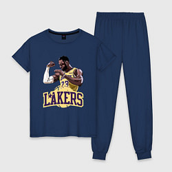 Пижама хлопковая женская LeBron - Lakers, цвет: тёмно-синий