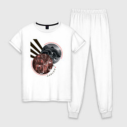 Пижама хлопковая женская Baymax Big Hero 6, цвет: белый