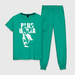 Пижама хлопковая женская PLUS ULTRA цвета зеленый — фото 1