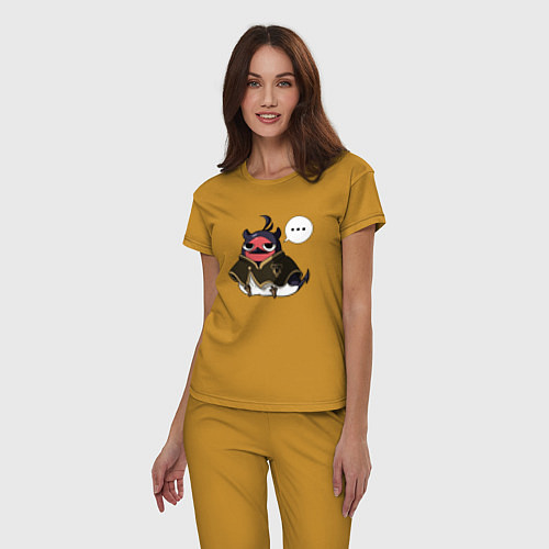 Женская пижама Nero bird / Горчичный – фото 3