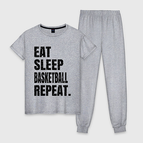 Женская пижама EAT SLEEP BASKETBALL REPEAT / Меланж – фото 1