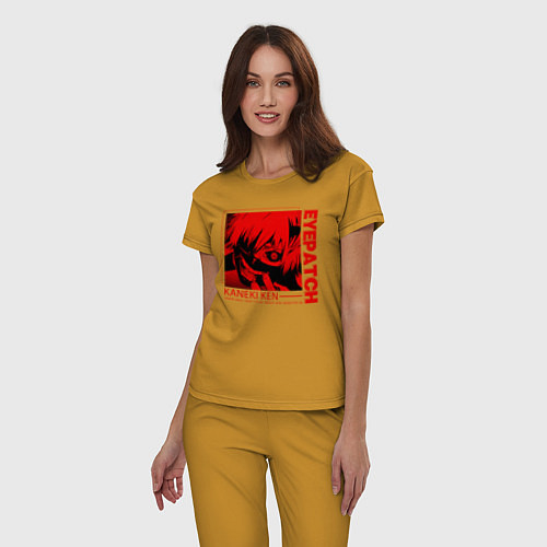 Женская пижама Kaneki Ken Eyepatch / Горчичный – фото 3