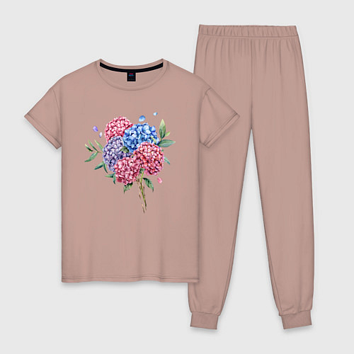 Женская пижама Букет гаотензий / Пыльно-розовый – фото 1