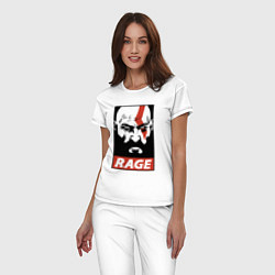 Пижама хлопковая женская RAGE GOW, цвет: белый — фото 2