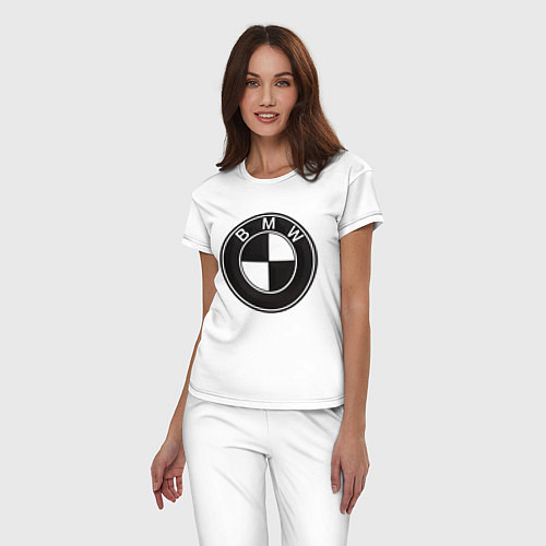 Женская пижама BMW LOGO CARBON / Белый – фото 3