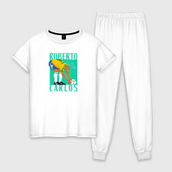 Пижама хлопковая женская Roberto Carlos, цвет: белый