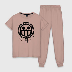 Женская пижама One Piece знак черной краской