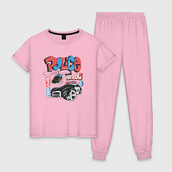 Пижама хлопковая женская ПОЛИЦИЯ POLICE Z, цвет: светло-розовый