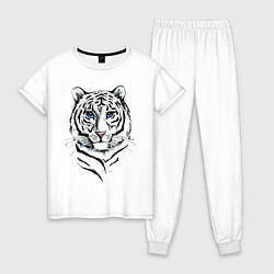 Женская пижама Белый тигр