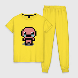 Пижама хлопковая женская Pixel isaac, цвет: желтый