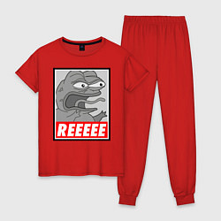 Пижама хлопковая женская Pepe trigger, цвет: красный