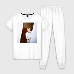 Пижама хлопковая женская J-HOPE BTS, цвет: белый