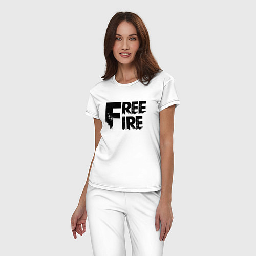 Женская пижама Free Fire big logo / Белый – фото 3