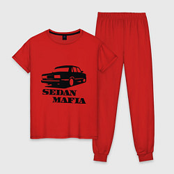 Пижама хлопковая женская SEDAN MAFIA, цвет: красный