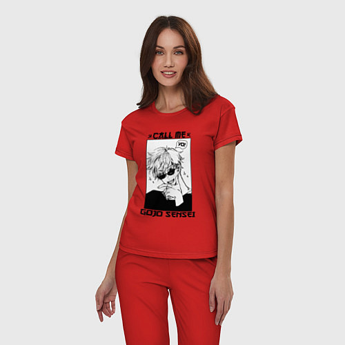 Женская пижама Позвони мне сатору годзе / Красный – фото 3