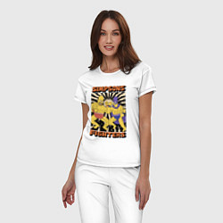 Пижама хлопковая женская Simpsons fighters, цвет: белый — фото 2