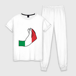 Пижама хлопковая женская Италия, цвет: белый