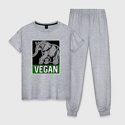 Женская пижама Vegan elephant