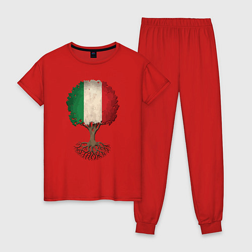 Женская пижама Italy Tree / Красный – фото 1