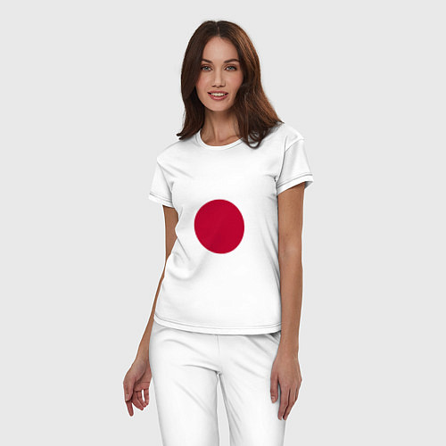 Женская пижама Япония Японский флаг / Белый – фото 3