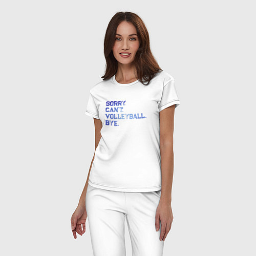 Женская пижама Volleyball / Белый – фото 3