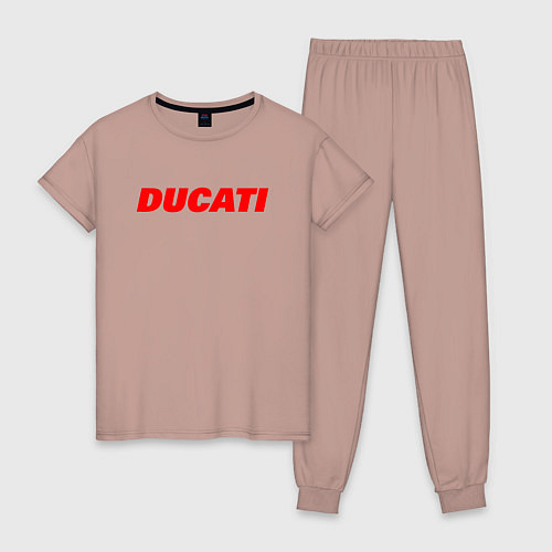 Женская пижама DUCATI ЛОГОТИП НАДПИСЬ / Пыльно-розовый – фото 1