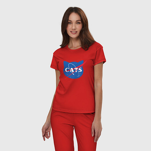 Женская пижама Cats NASA / Красный – фото 3