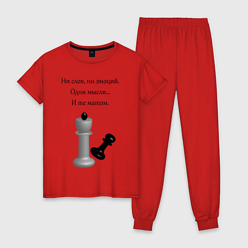 Женская пижама Мат 2 / Красный – фото 1