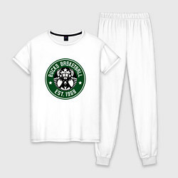 Пижама хлопковая женская Bucks Basketball, цвет: белый