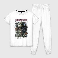 Пижама хлопковая женская Megadeth Мегадеф Z, цвет: белый