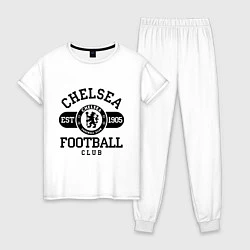 Пижама хлопковая женская Chelsea Football Club, цвет: белый