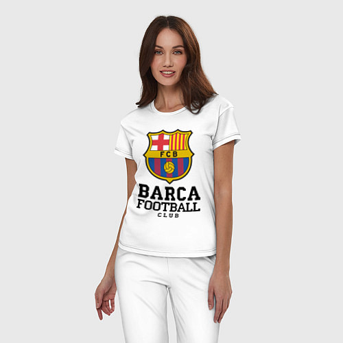 Женская пижама Barcelona Football Club / Белый – фото 3